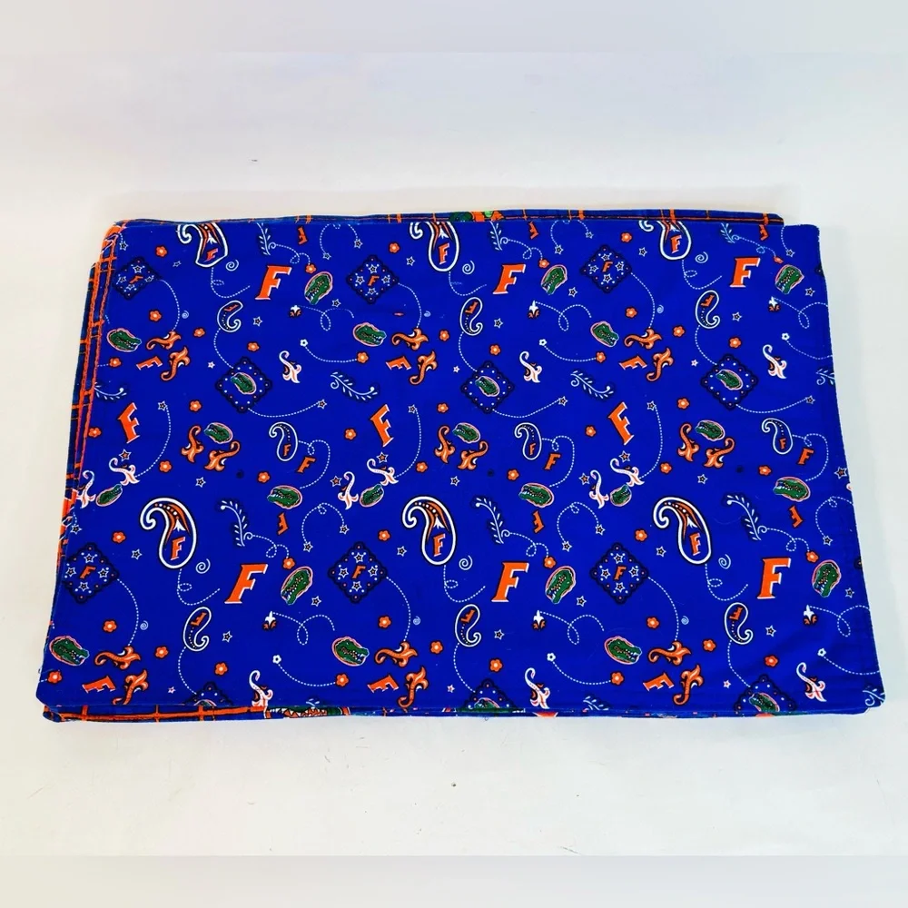 NEW Florida Gators Set of 8 Cotton Placemats, Handmade, Reversible Double Sided